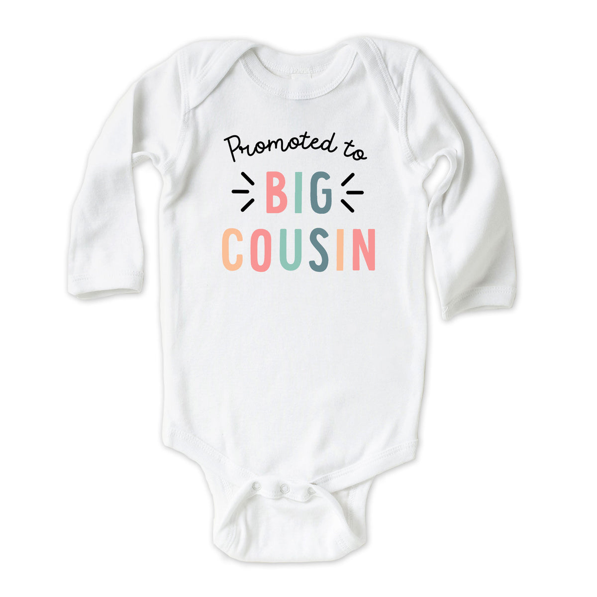 Promoted to Big Cousin GIRL with Date Onesies® Brand