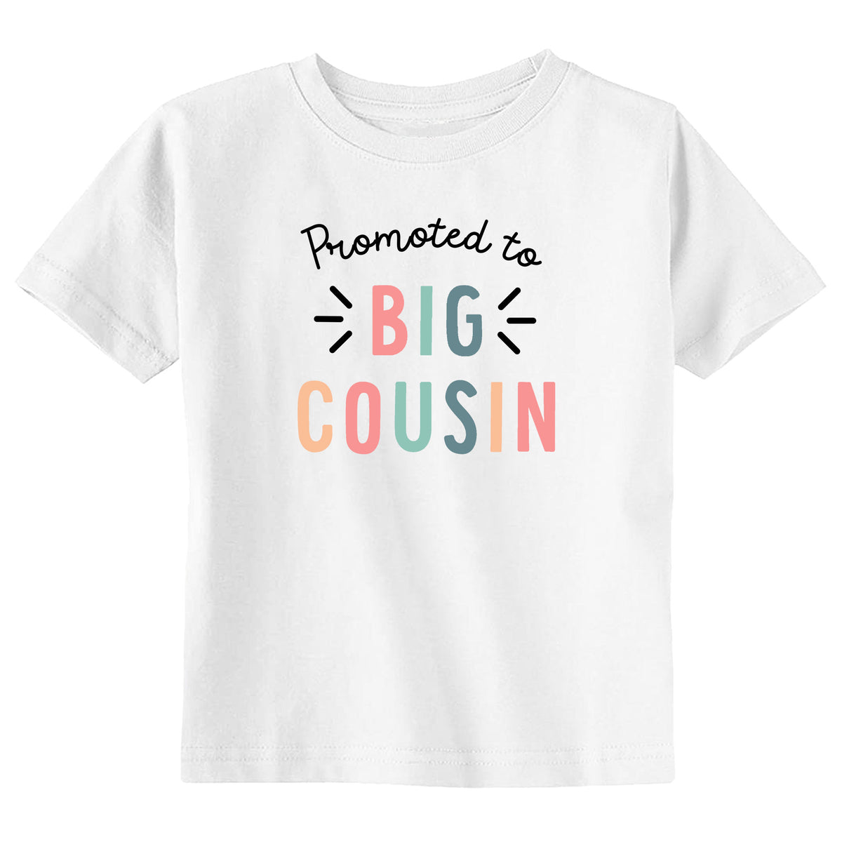 Promoted to Big Cousin GIRL with Date T-Shirt