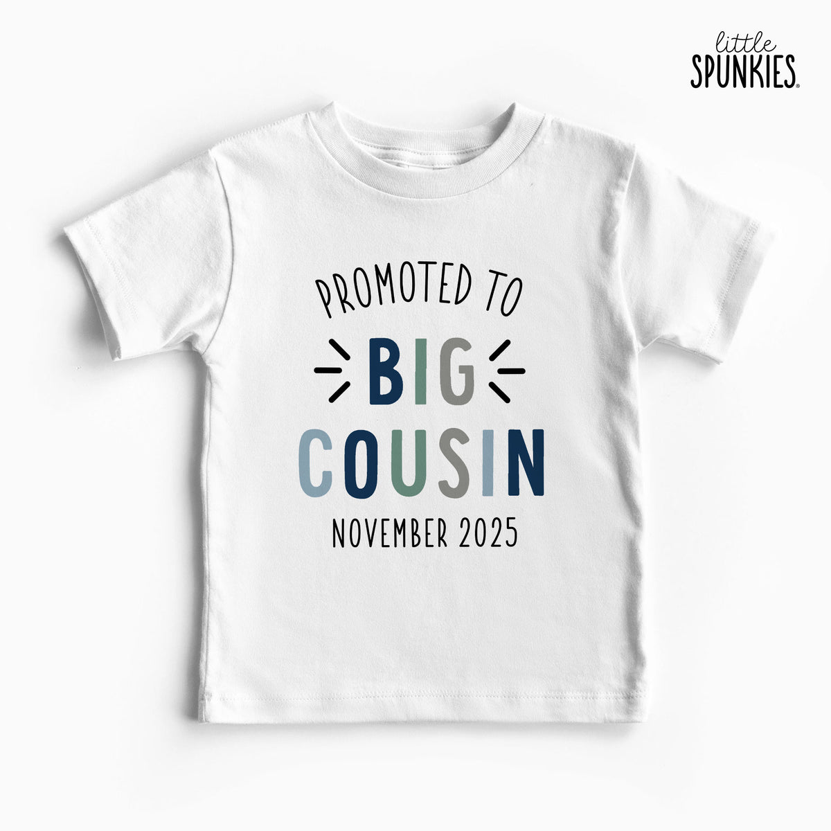 Promoted to Big Cousin BOY with Date T-Shirt