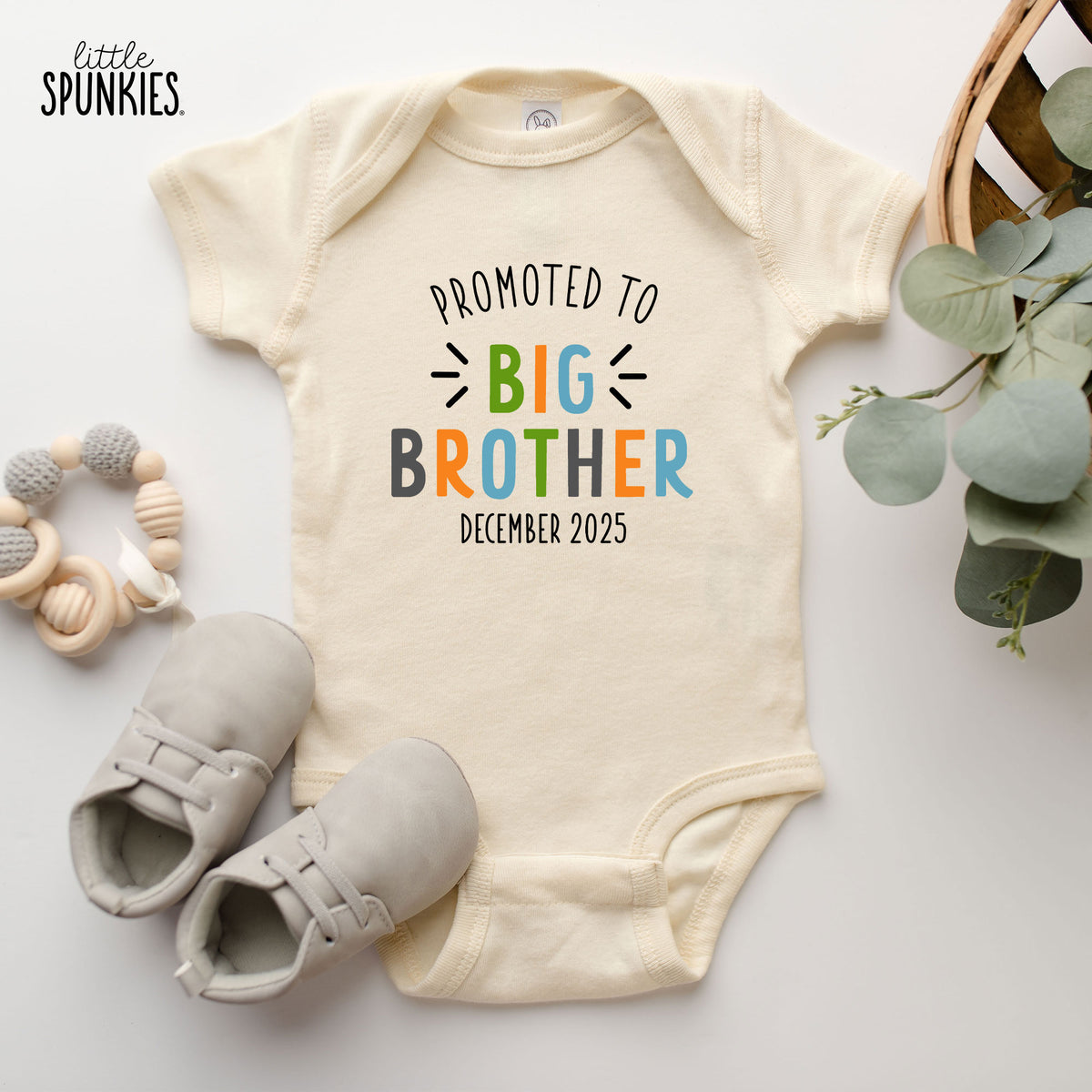 Promoted to Big Brother with Date Natural Onesies® Brand