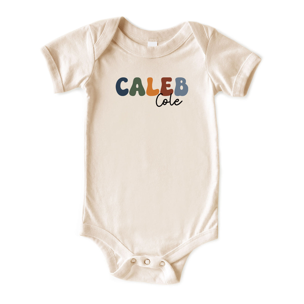 Retro Boy First and Middle Name Natural Onesies® Brand