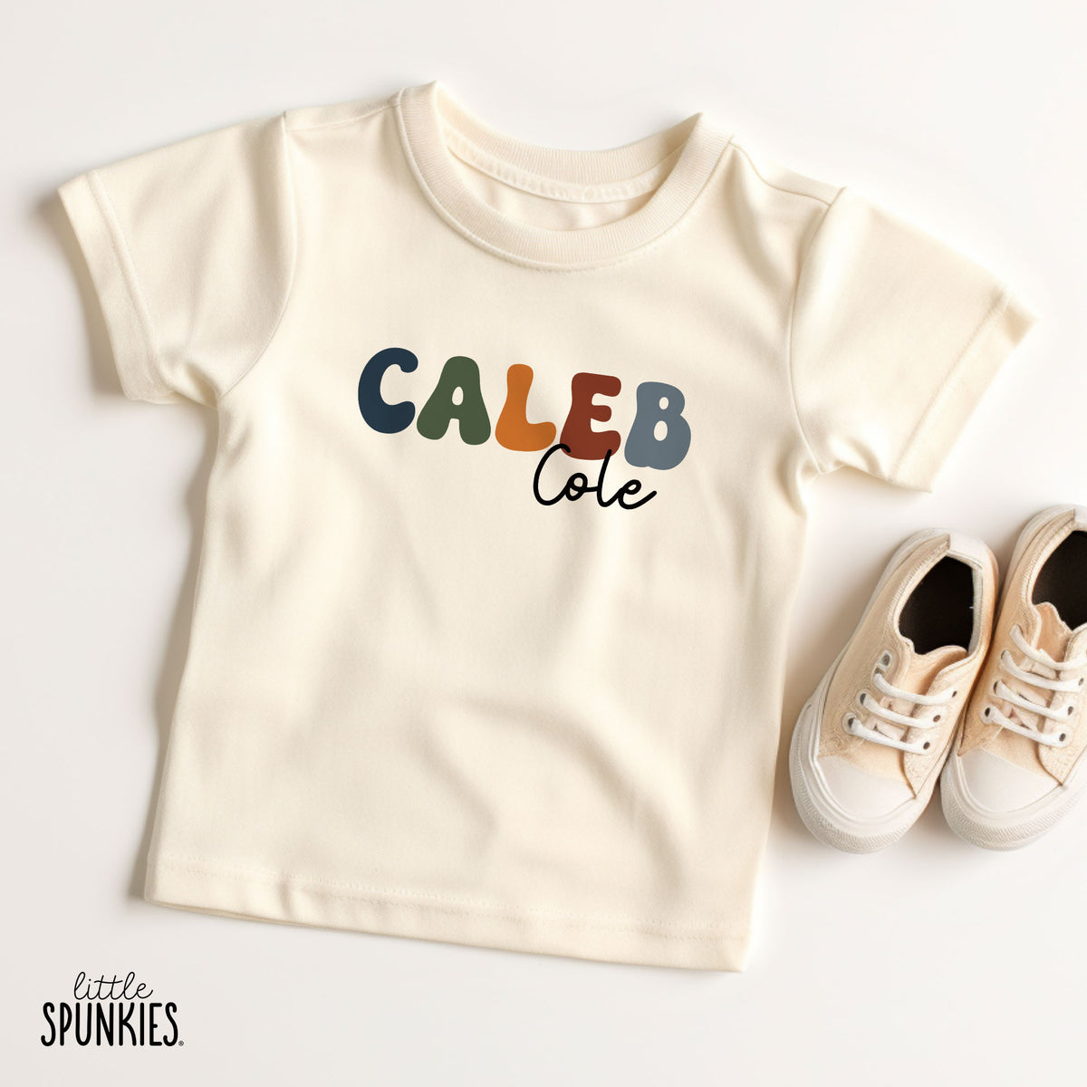 Retro Boy Name Natural T-Shirt