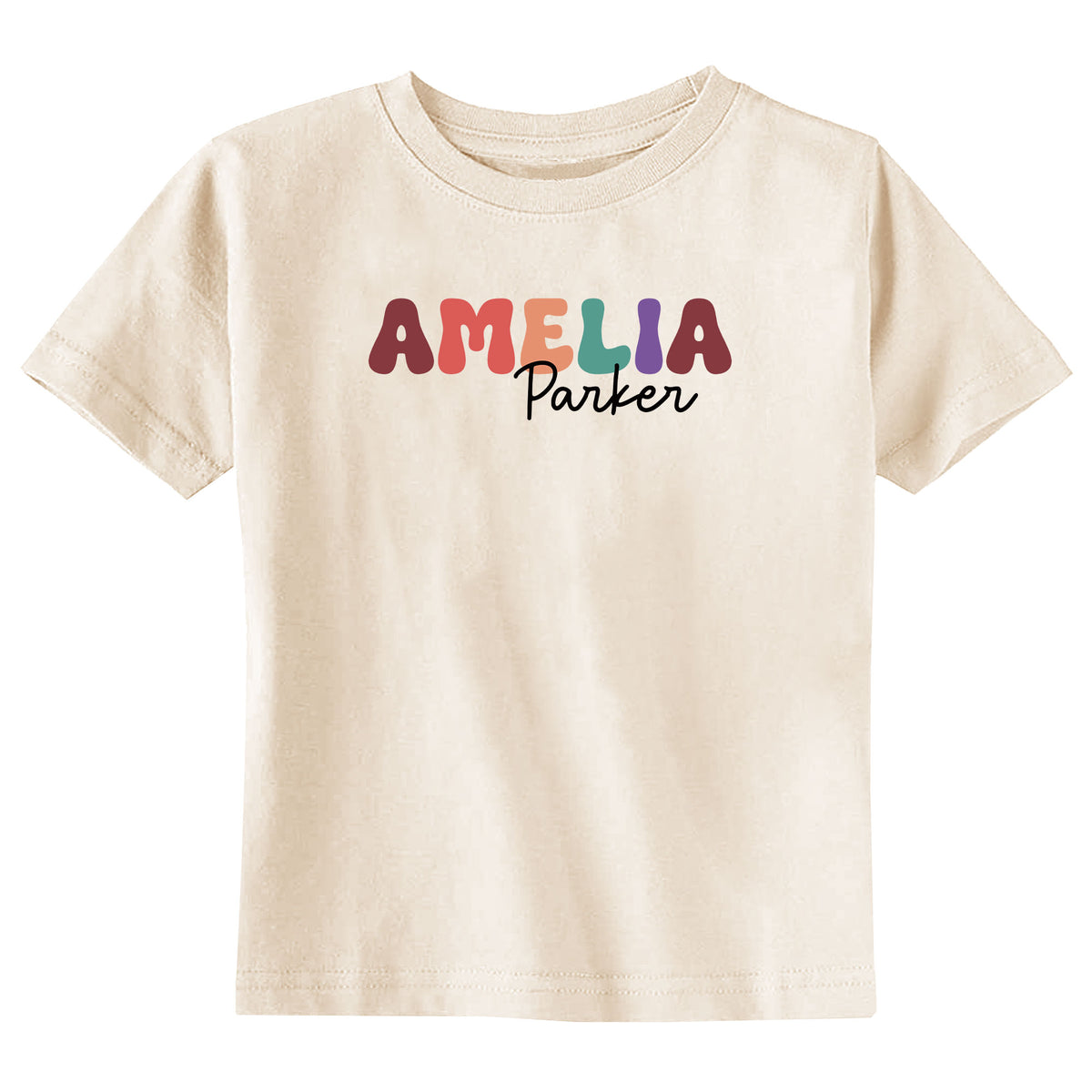 Retro Girl Name Natural T-Shirt