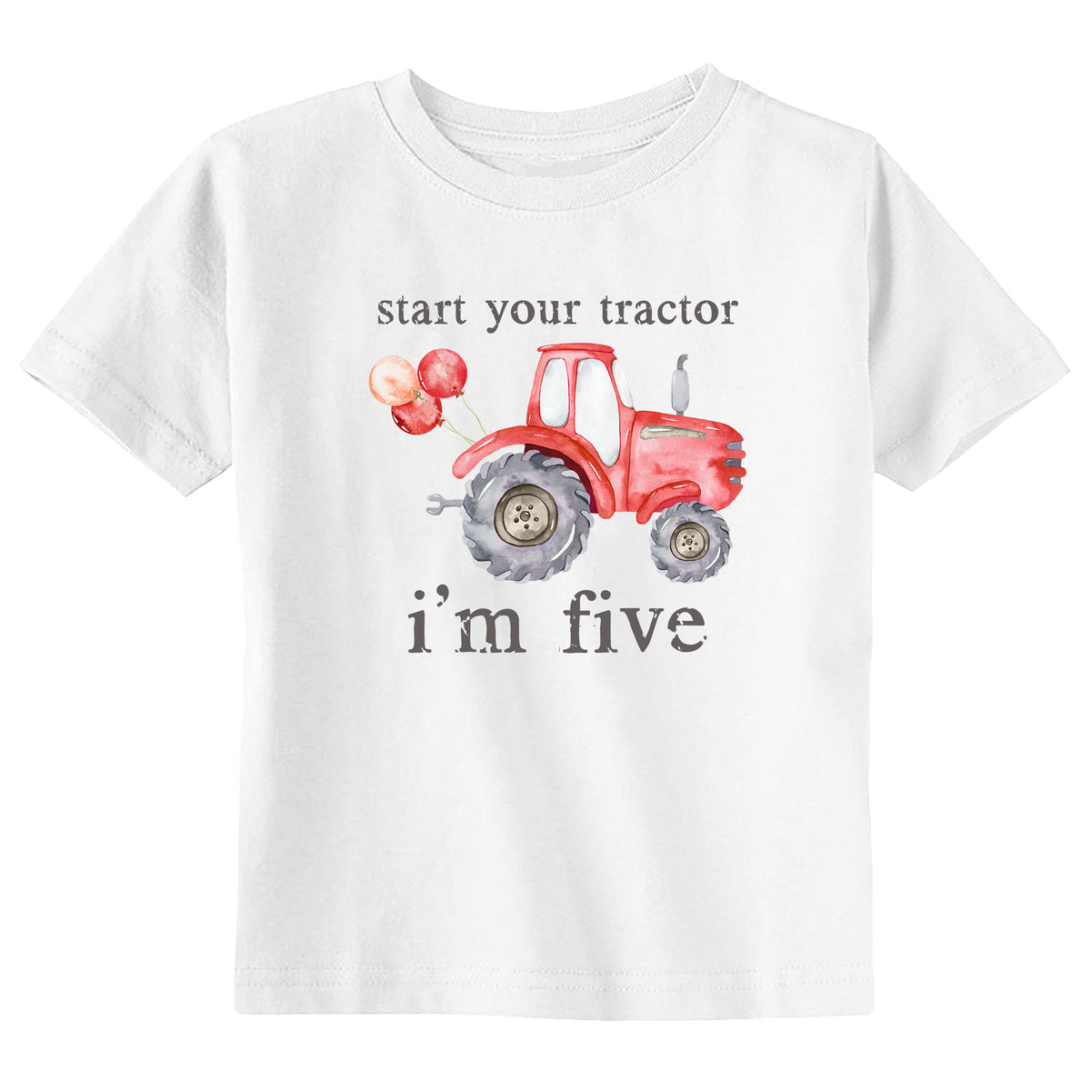 Start Your Tractor I'm Age (Red Tractor) T-Shirt