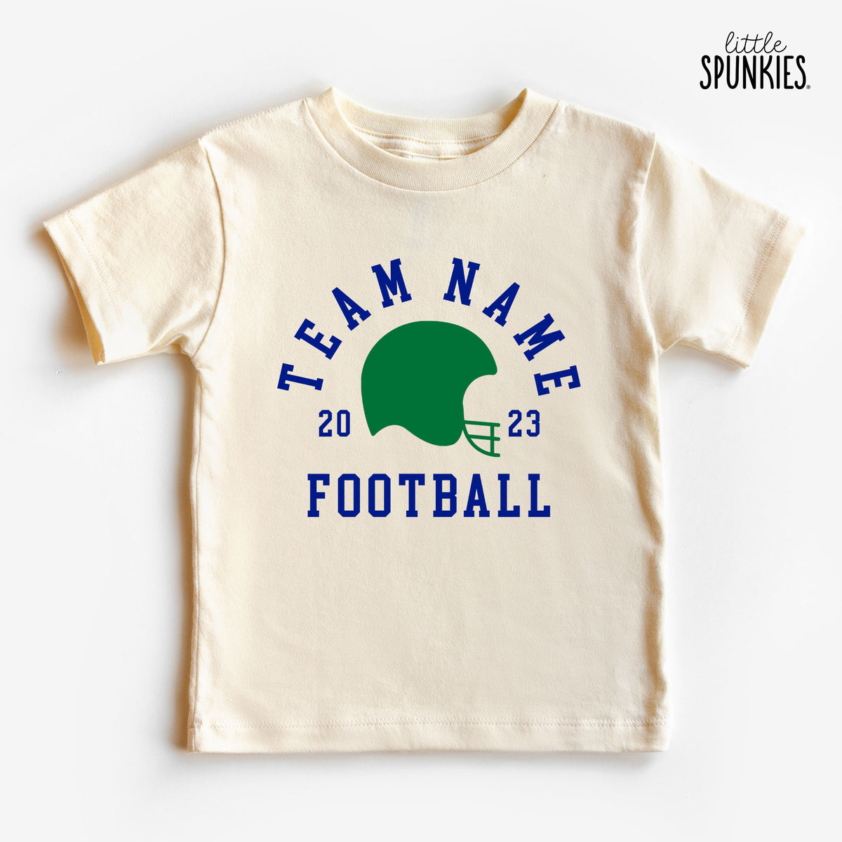 Team Name with Football Helmet Natural T-Shirt