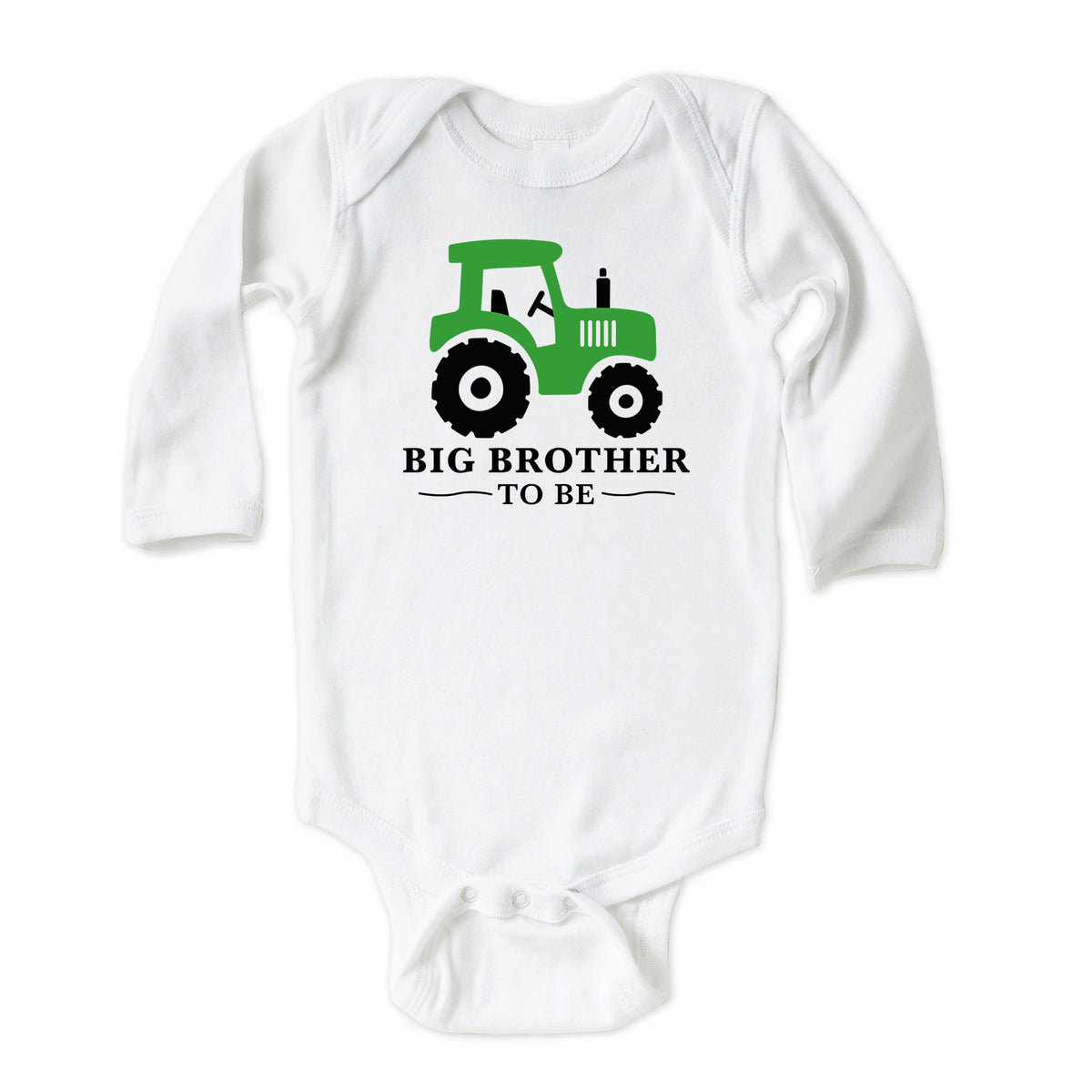 Green Tractor Big Brother to Be with Date Onesies® Brand