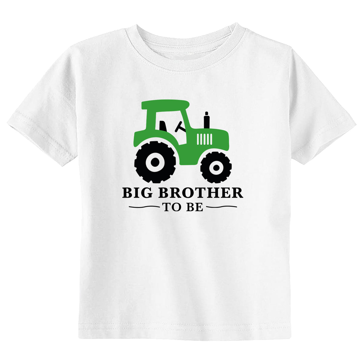 Green Tractor Big Brother to Be with Date T-Shirt