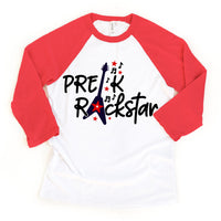 Pre-K Rockstar Toddler Youth Back to School Raglan Tee