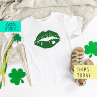 Shamrock Lips Toddler St Patrick's Day