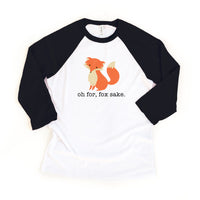 Oh for Fox Sake Toddler Woodland Animals Raglan